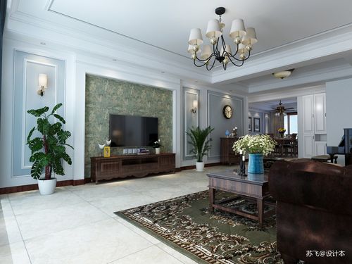 精选139平米四居客厅美式装修设计效果图客厅美式经典客厅设计图片